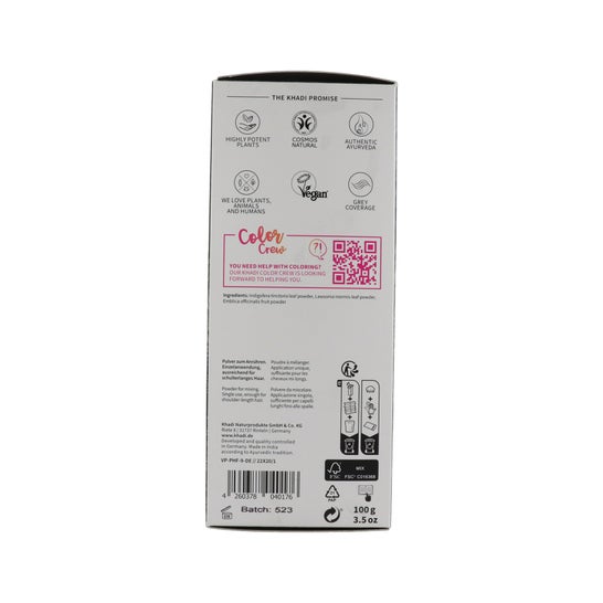 Khadi Herbal Teinture noire 100% Végéta 100g