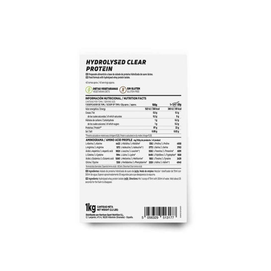 HSN Aislado de Proteína Hidrolizada Clear Whey 1kg