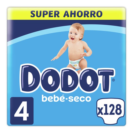 Dodot Box Baby Diapers Couches sèches pour bébés Taille 4 128uds