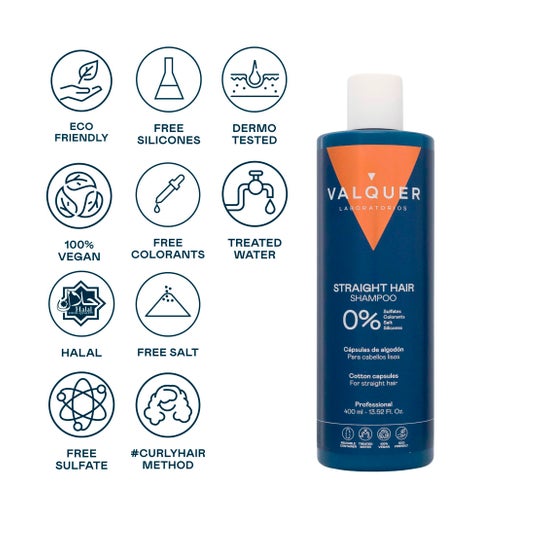 Shampooing pour cheveux raides Valquer 400ml
