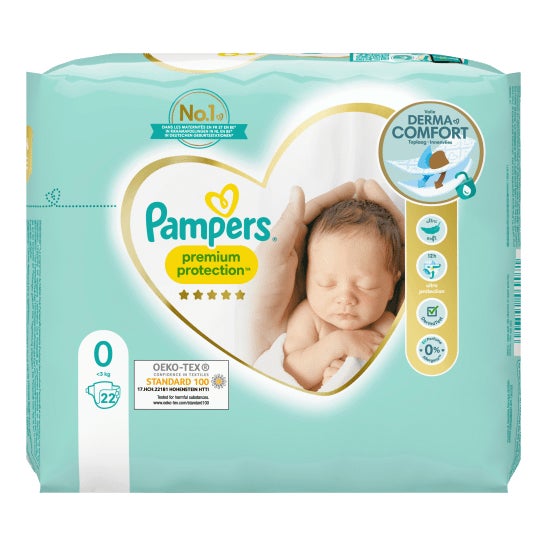 Pampers Premium Protection Taille 0 3kg 22 Couches