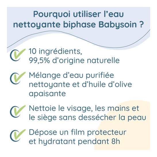 Babysoin Eau Nettoyante Biphase 400ml