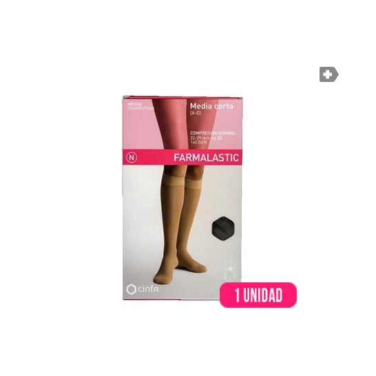 Farmalastic Bas De Contention Court (A-D) Compression Normale T-Reina Plus Noir