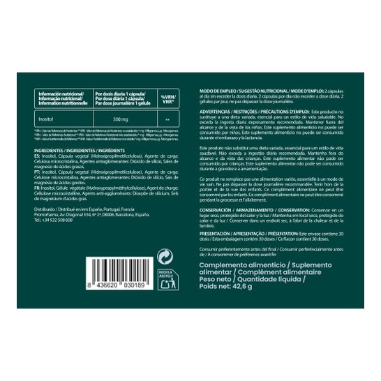 DocMorris Inositol 500mg 60 Gélules (Expire dans moins de 6 mois)