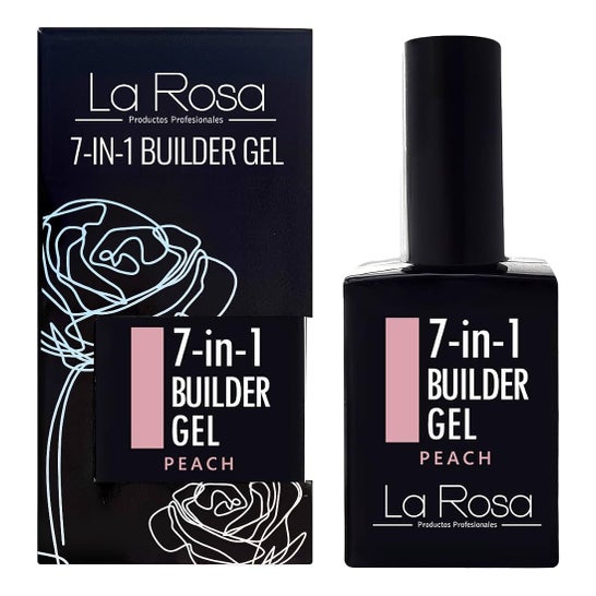 La Rosa Gel 7 en 1 Constructeur et Base Peach UV LED 15 ml
