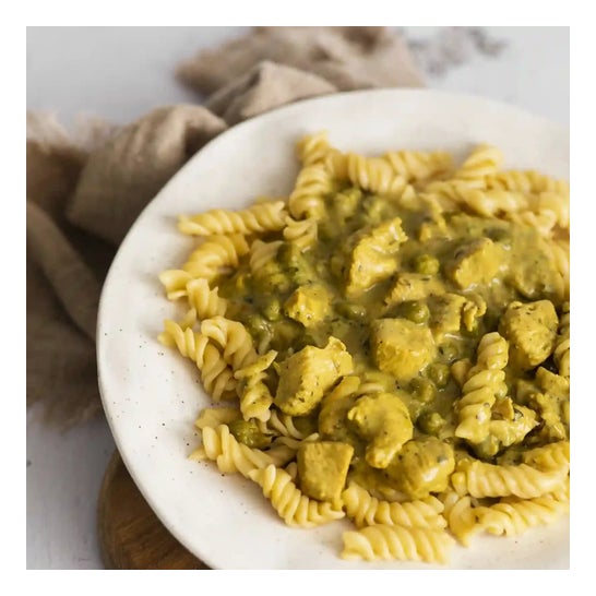 HSN Plato Preparado Estilo Gourmet Pasta con Pollo en Salsa de Crema de Hierbas y Guisantes Verdes 400g