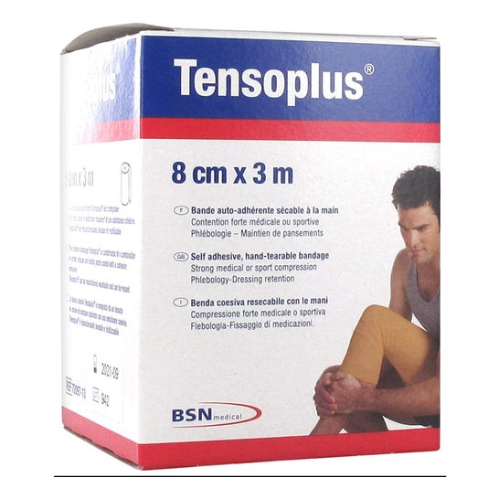 Tensoplus Bande Cohesive Blanc 8cmx3m