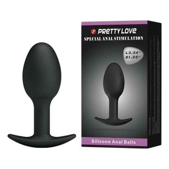 Pretty Love Anal Plug Silicone 6.5 Cm Noir 1 pc