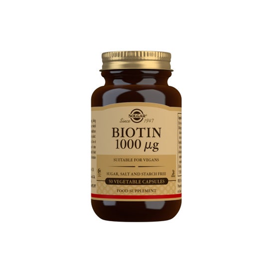 Solgar Biotine 1000Mcg (Vitamine B8) 50 gélules Végétales