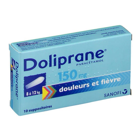 Doliprane Paracetamol 150mg 10 Suppositoires Docmorris France