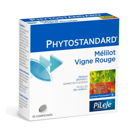 Pileje PhytoPrevent Phytostandard Mélilot et Vigne Rouge 30 comprimés