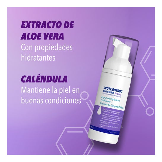 Benzacare Spotcontrol Mousse nettoyante purifiante pour le visage 130ml