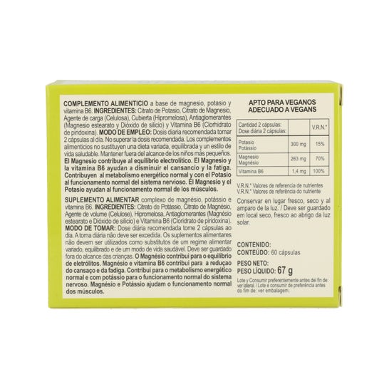 Magnésium + Potasio Integralia 60cap