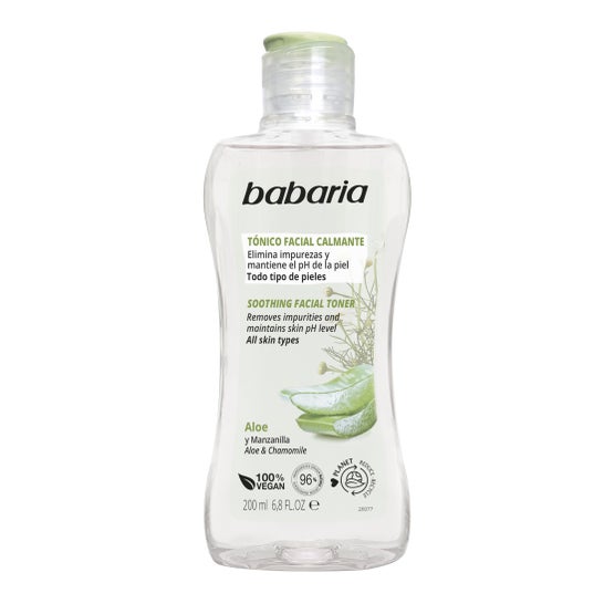 Babaria Facial Toner Aloe Vera Peaux grasses mixtes et normales 200ml