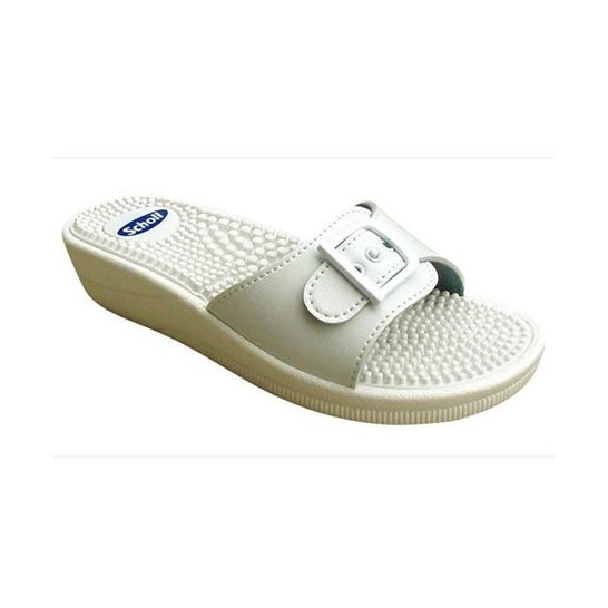 Scholl Sandale New Massage Blanc Taille 42 1 Paire