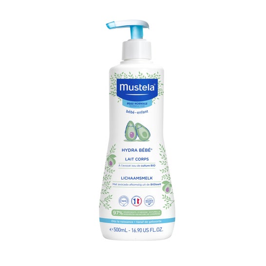 Mustela Hydra Bebé Lait Corps À L'Avocat Bio 500ml