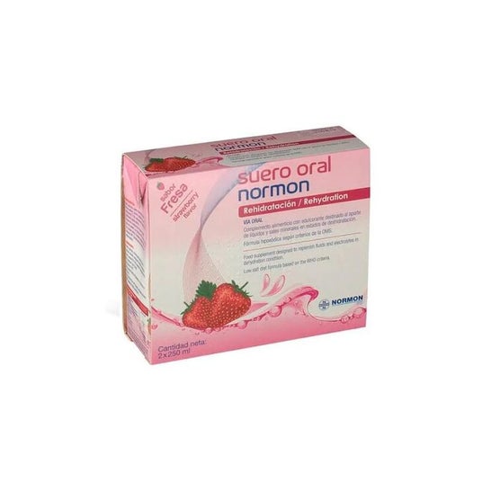 Normon sérum oral à la fraise 2udsx250ml