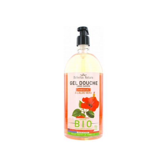 Helvetia Natura Gel Douche Sans Savon Hibiscus à L'Aloe Vera 1L