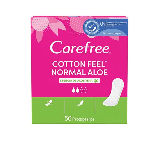 Carefree Carefree Normal Aloe Protecteur Cotton 56uts