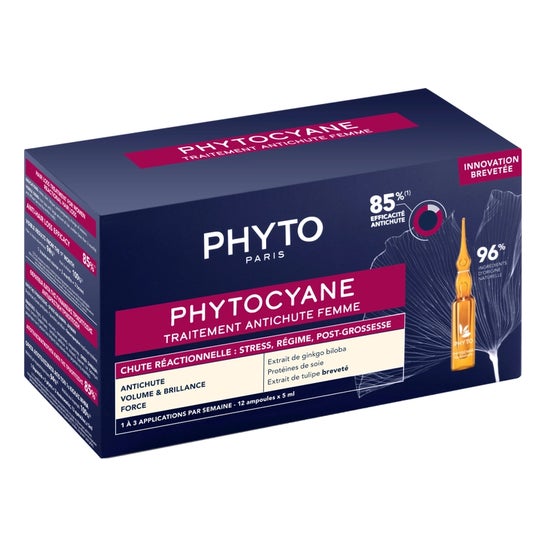 Phyto Phytocyane Traitement Anti-Chute Femme Chute Réactionelle 12x5ml
