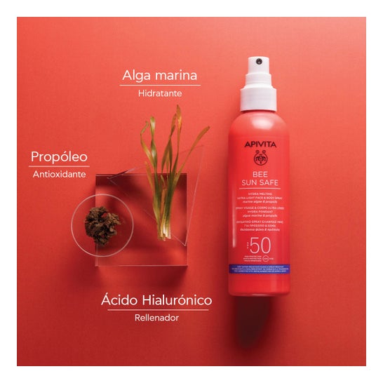 Apivita Bee Sun Safe Spray Hydra Melting Ultra Léger Visage & Corps SPF50 200 ml