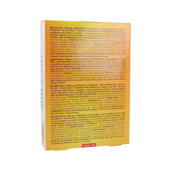 Intersa Gelée Royale Adultes 1000mg 20 Ampoules