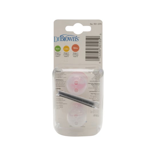 Dr Brown's Sucette Silicone Étape 3 2 u.