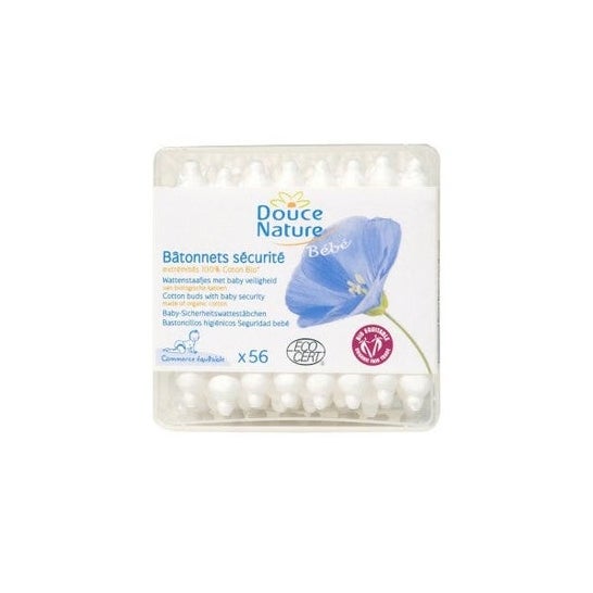 Douce Nature Bâtonnets Sécurité Bébé 56 bâtonnets