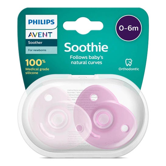 Avent Soothie Sucettes Filles 0-6 mois 2 pièces