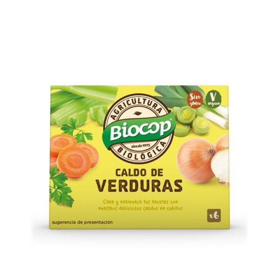 Bouillon de légumes Biocop. Bouillon de légumes C/Salt 6 pcs 11g