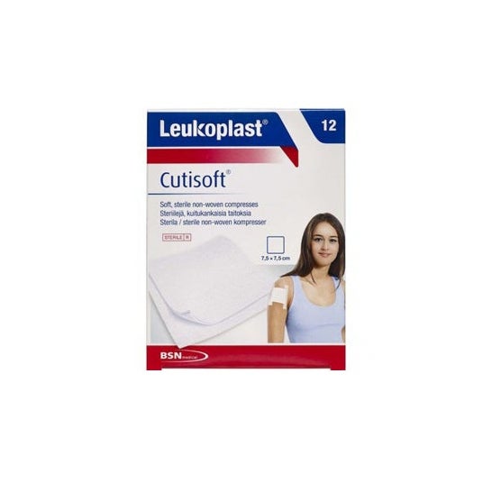 Leukoplast Cutisoft Ste 7,5Cmx7,5Cm 12Ud