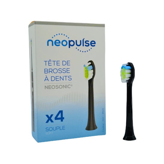 Neopulse Tête de Brosse À Dents Électrique Neosonic Noir Souple 4 Unités
