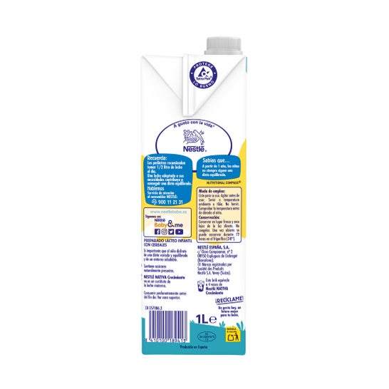 NESTLE CÉRÉALES DE CROISSANCE 1+ PROTEC 1 L BRIK