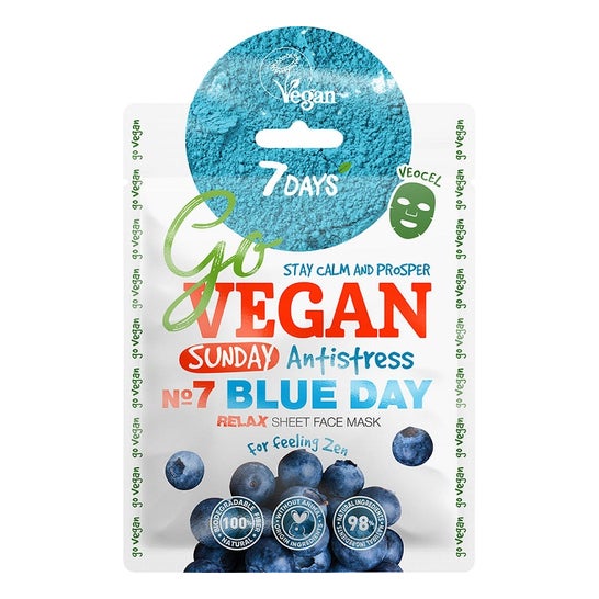 7Days Go Vegan Masque Tissu Antistress Vegan 25g