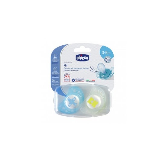 Sucette en silicone Chicco Physio Air 0-6 M+ Bleu 2