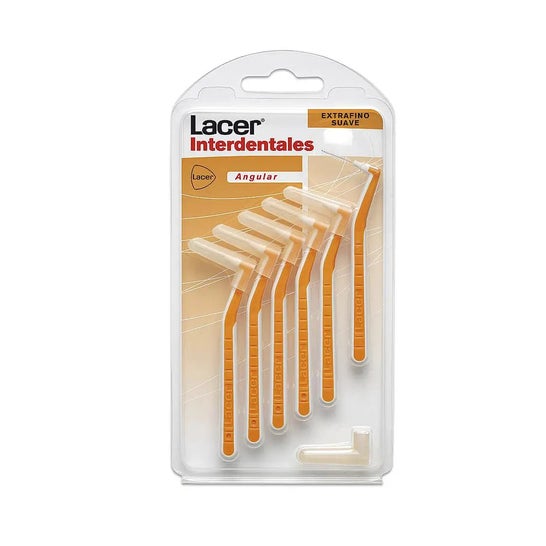 Lacer™ Brossettes interdentaires Ultra Fines Manche angulaire Souple 6 u.