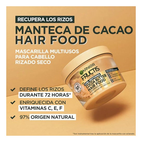 Garnier Fructis Hair Food Beurre de Cacao Masque Boucles Nourries 390ml Garnier Fructis Hair Food Beurre de Cacao Masque Boucles Nourries 390ml