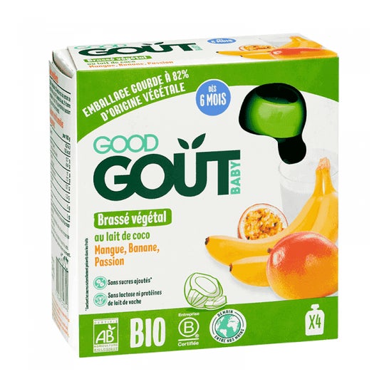 Good Gout Brassé Au Lait De  Coco Mangue Banane 4X85g
