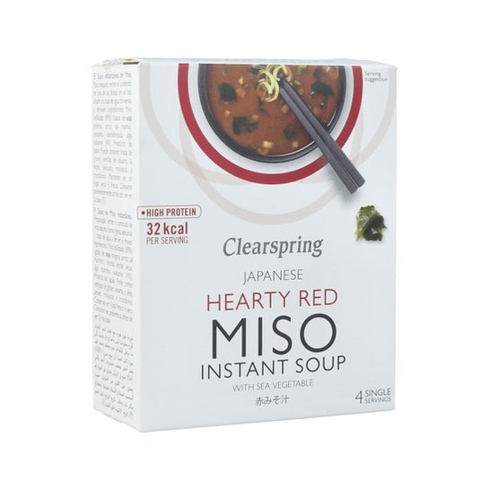 Clearspring Soupe épicée aux algues Miso Enveloppes de 40g