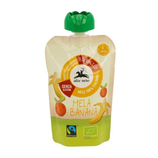Alce Nero Purea Pomme Banane Bio 100g