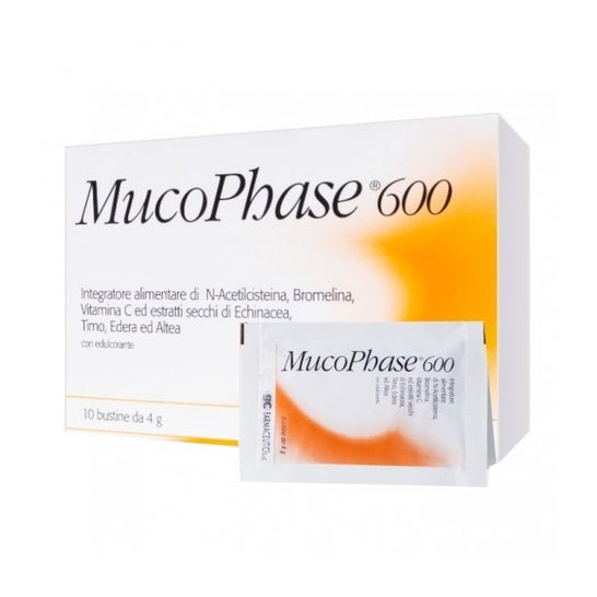 G.C. Farmaceutici Mucophase 600 Sachets 10x40g