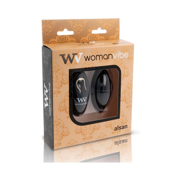 Womanvibe Alsan Vibrating Egg Télécommande Silic Noir 1 pièce