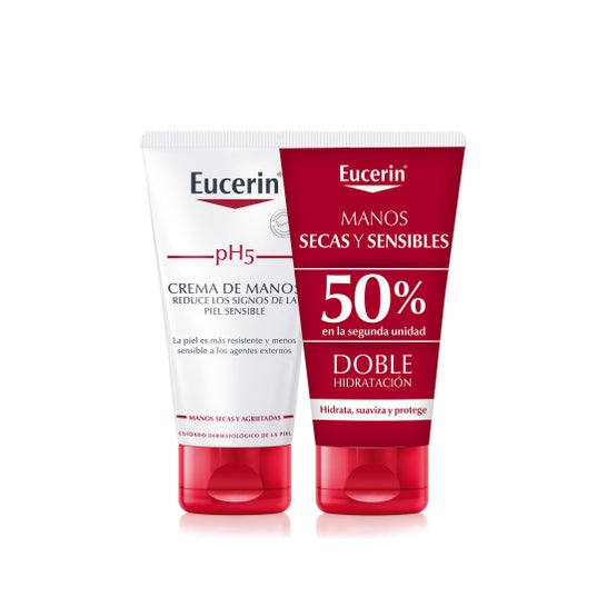 Eucerin® Crème pour les mains peau sensible 2x75ml