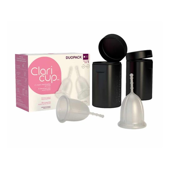 Claripharm Duopack Claricup 2 Cups Colorless T1 + Box