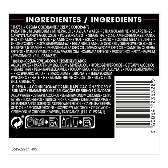 Garnier Olia Permanent Hair Color N°1.01 Extra Light Ash Blonde 4 pièces