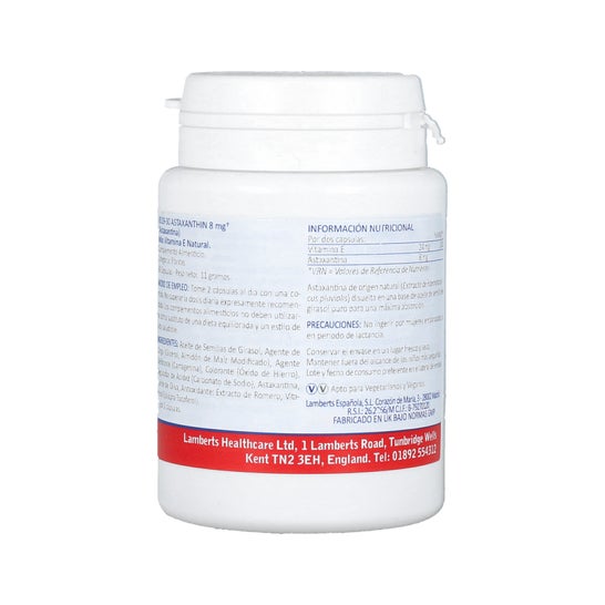 Lamberts Astaxantina 8mg con Vitamina E 30caps