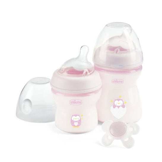 Chicco Natural Feeling Set Bouteille Rose