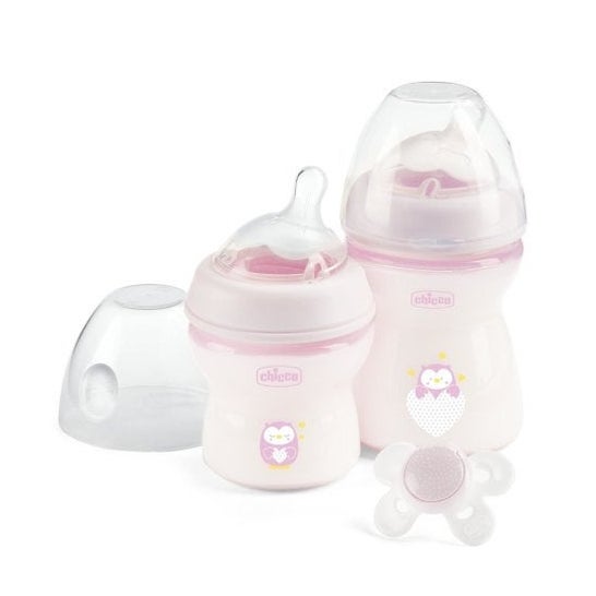Chicco Natural Feeling Set Bouteille Rose