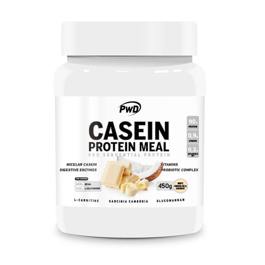 PWD Casein Protein Meal Chocolat blanc et noix de coco 450g