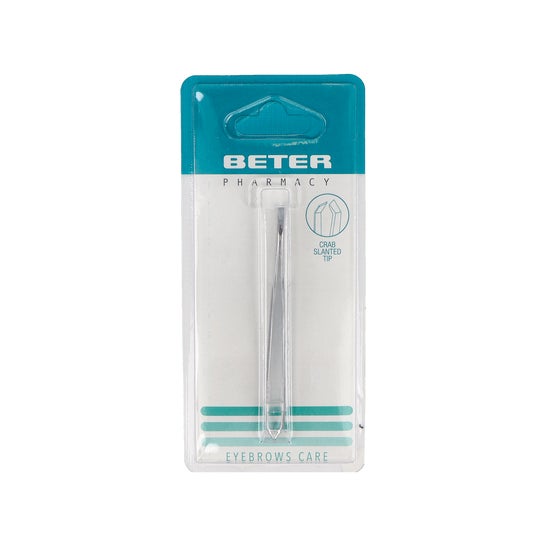 Beter pince à épiler crabe crabe crabe cire chrome 9,3cm 1ud